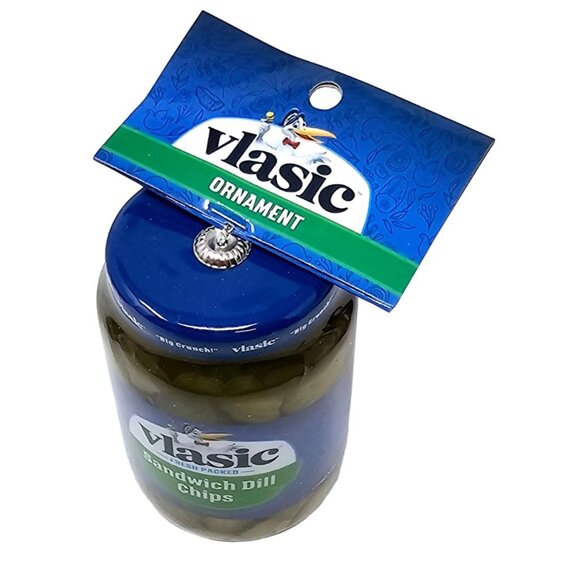 vlasic Sandwich Dill Chips Pickles Jar Collectible Christmas Ornament by Ruz - Picture 5 of 6